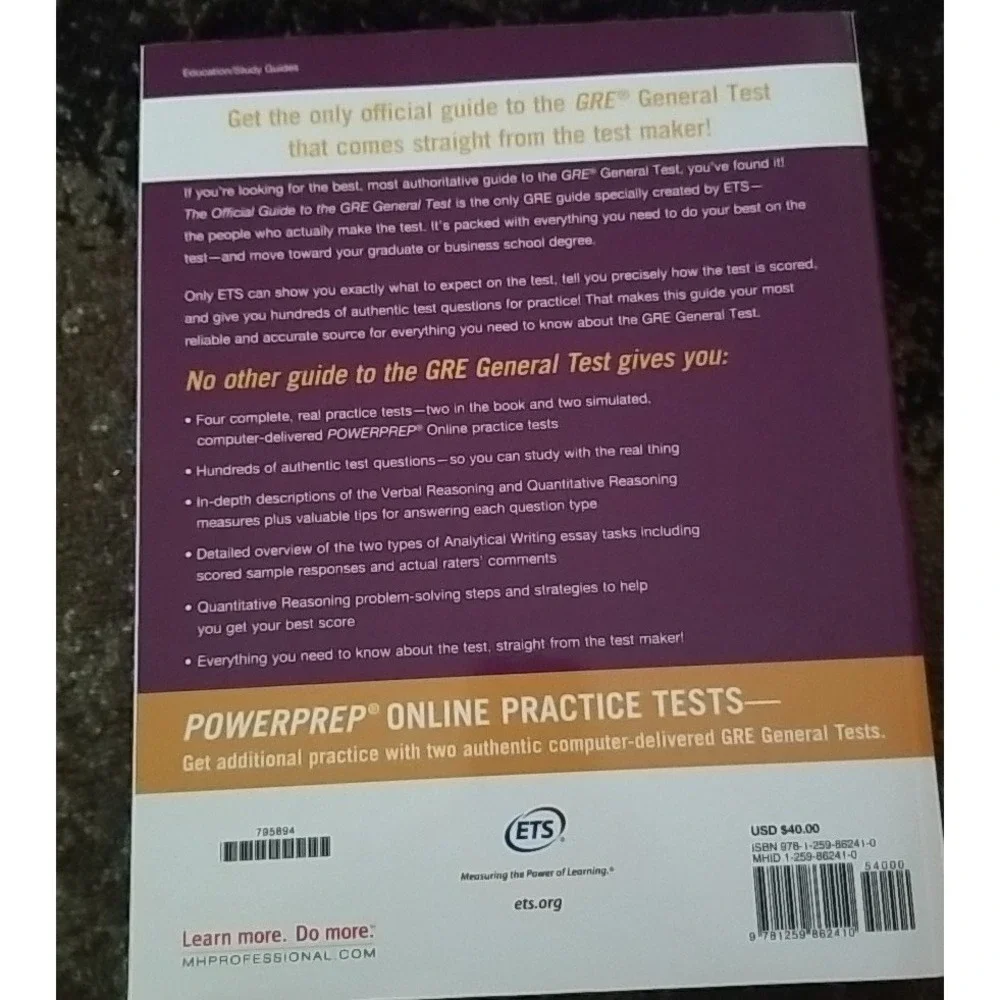 The‎ Official Guide to the GRE General Test, Third Edition - VERY GOOD